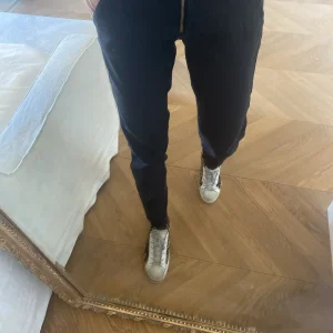 Pantalon Bash en lin noir fermeture eclair