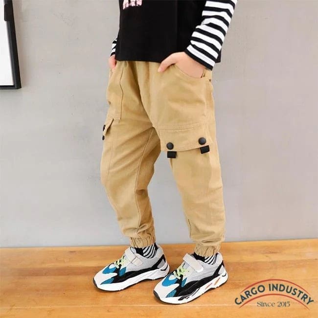 Pantalon Cargo Garçon Beige – Image 5