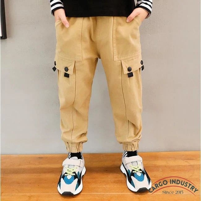 Pantalon Cargo Garçon Beige – Image 4