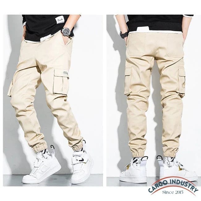 Pantalon Cargo Homme Slim Beige – Image 6