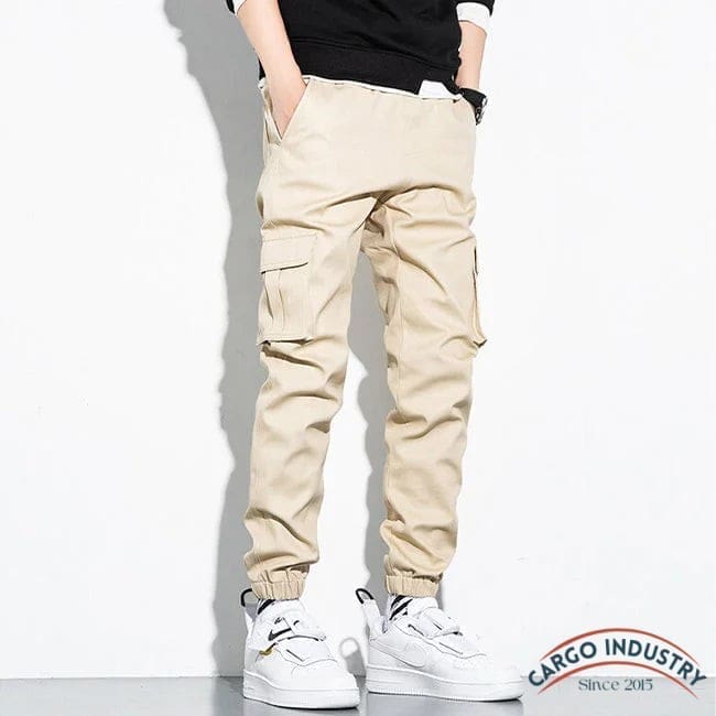 Pantalon Cargo Homme Slim Beige – Image 5