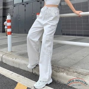 Pantalon Cargo Femme En Twill