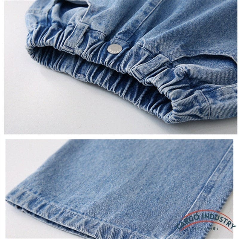 Pantalon Cargo Jean Fille Large Droit – Image 7