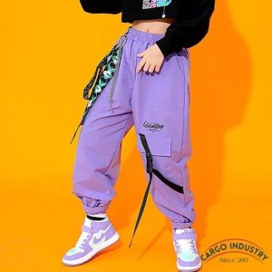 Pantalon Cargo Fille Violet