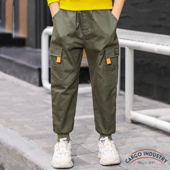 Pantalon Cargo Garçon Kaki – Image 2