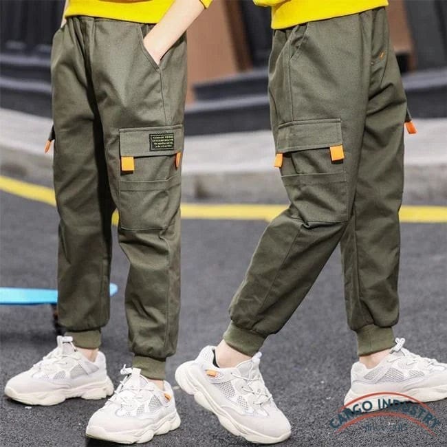 Pantalon Cargo Garçon Kaki – Image 4