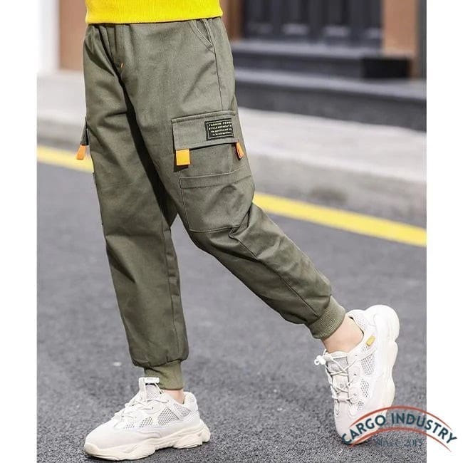 Pantalon Cargo Garçon Kaki – Image 5