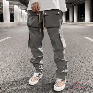 Pantalon Cargo Gris Anthracite