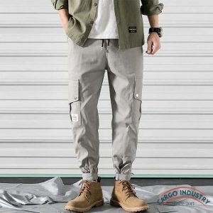 Pantalon Cargo Homme Gris Clair