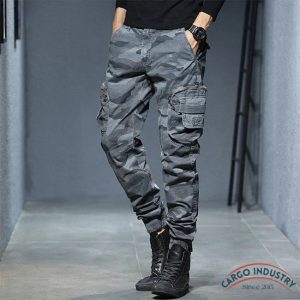 Pantalon Cargo Homme Militaire Gris