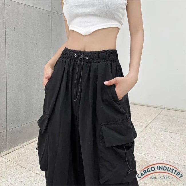 Pantalon Cargo Femme Noir Goth – Image 6