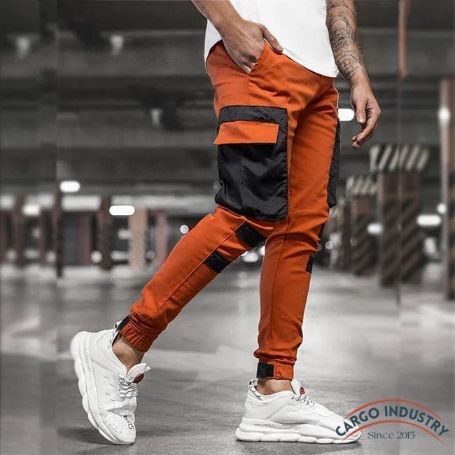 Pantalon Cargo Ribs Orange – Image 5