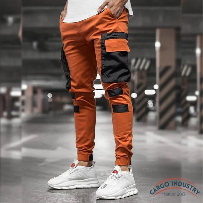 Pantalon Cargo Ribs Orange