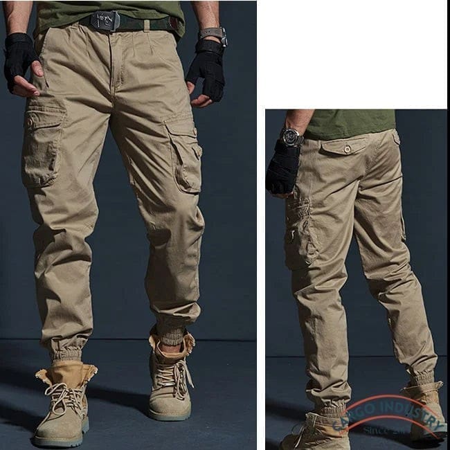 Pantalon Cargo Homme Beige Slim Souple – Image 6