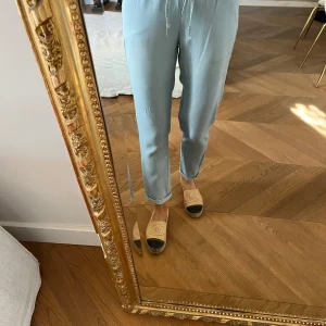 Pantalon fluide Monoprix bleu clair