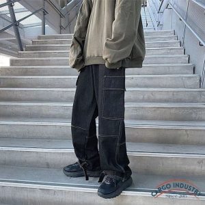 Pantalon Cargo Noir Style Large