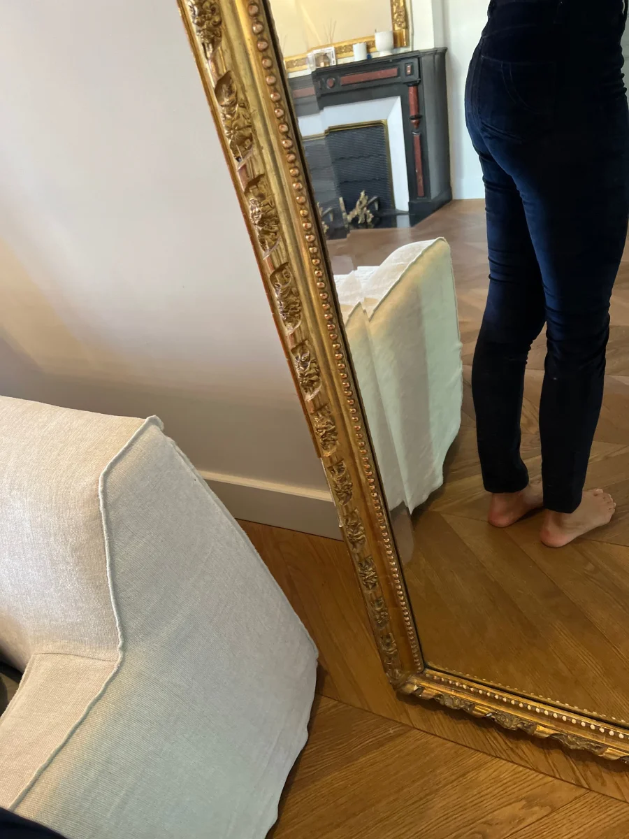 Pantalon Maje en velours bleu marine – Image 6