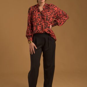 Pantalon Colin noir laine Femme made-in-France