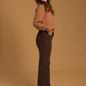 Maximilien – Pantalon velours marron femme Made-in-France