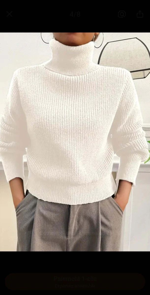 Pull col rouler femme – Image 2