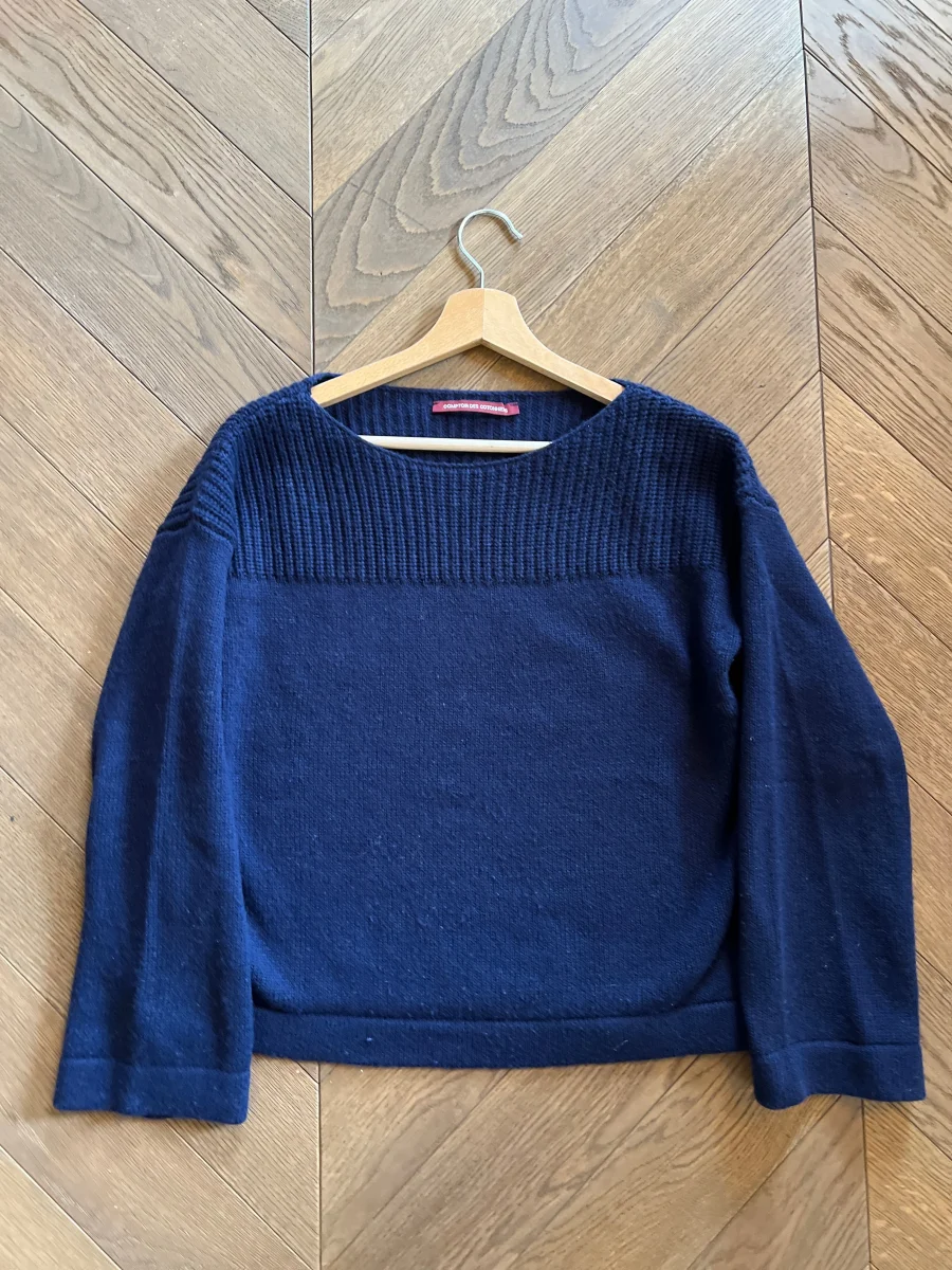 Pull Comptoir des Cotonniers laine et cachemire bleu marine – Image 4