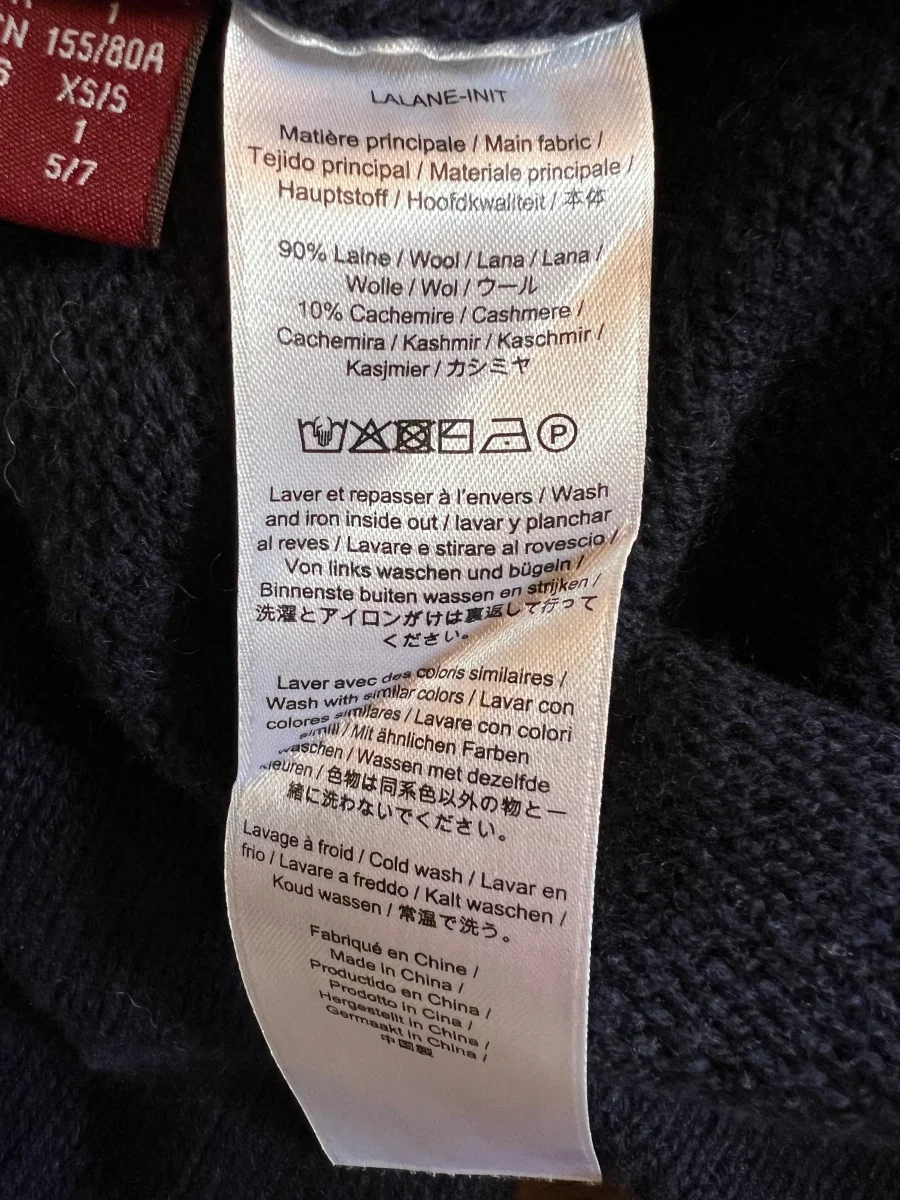 Pull Comptoir des Cotonniers laine et cachemire bleu marine – Image 6