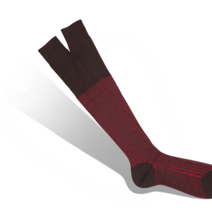 Fil d’Ecosse rayé marron / rouge