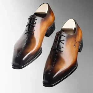Richelieu One Cut Armand cuir patiné