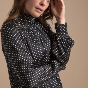 Satine robe imprimé à pois