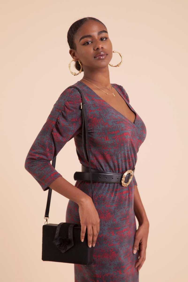 Robe Anaïs imprimé graphique – Image 4