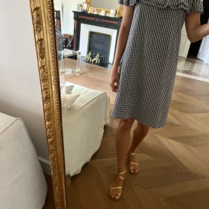 Robe hetm à carreaux noir et blanc