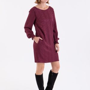 Robe Claudine bordeaux