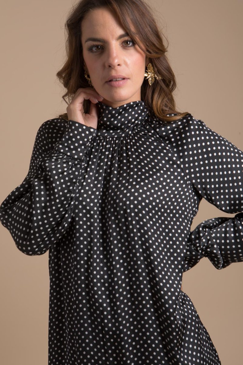 Satine robe imprimé à pois – Image 7