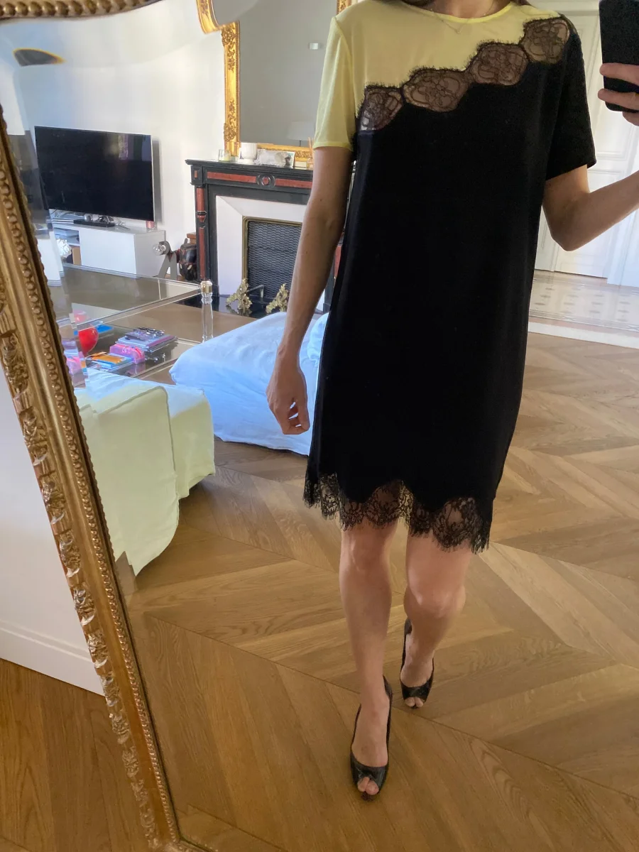 Robe Sandro Jaune et noire – Image 3