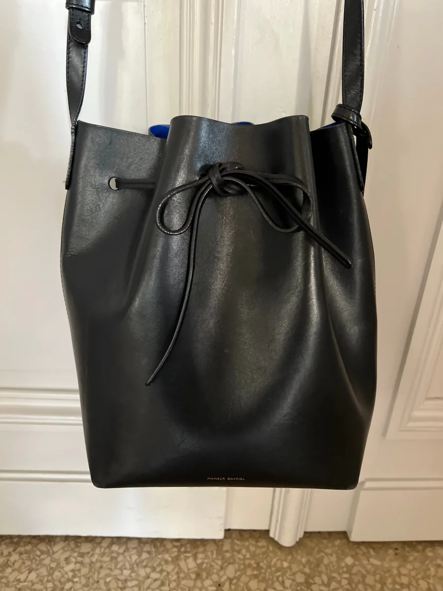 Sac Mansur Graviel noir et bleu – Image 6
