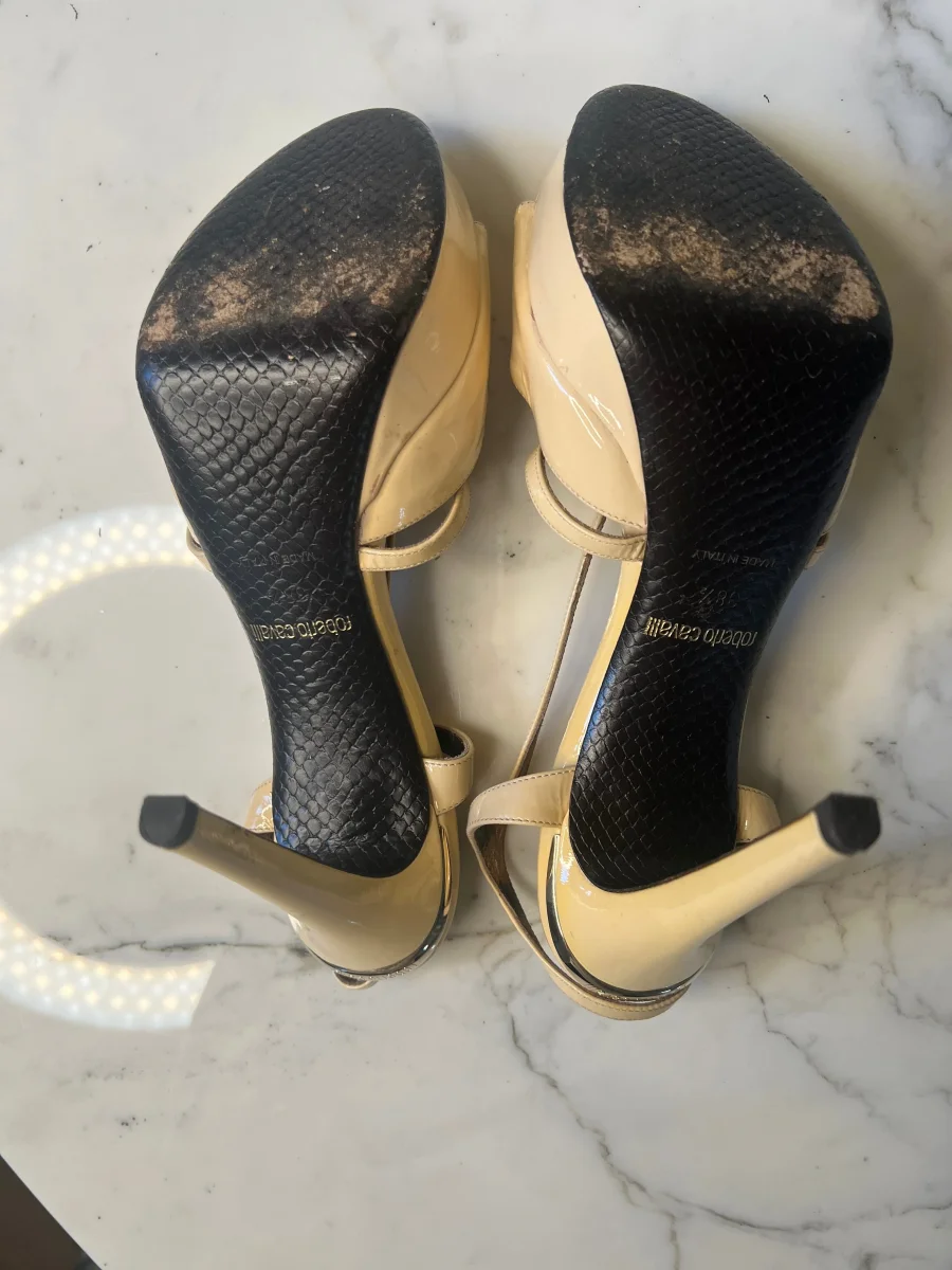 Sandales Roberto Cavalli vernis beige – Image 5