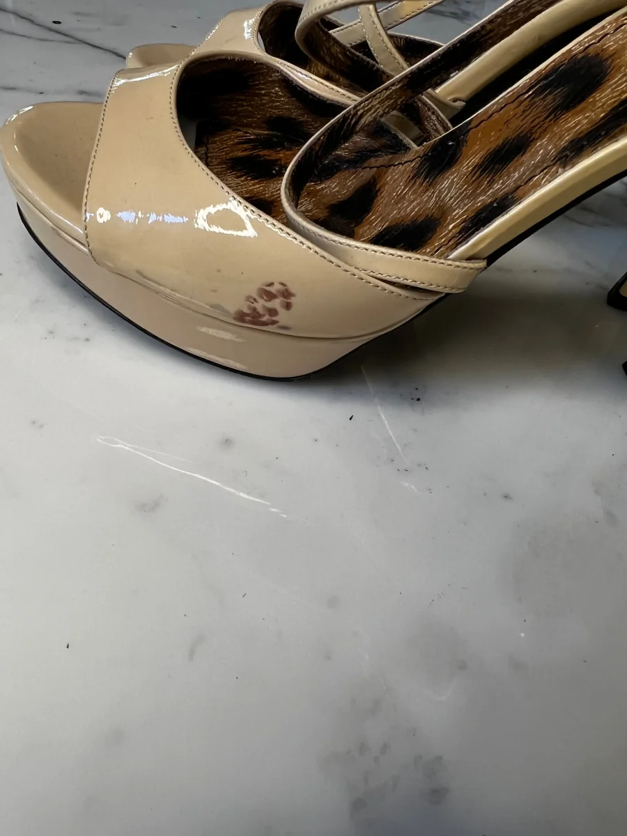 Sandales Roberto Cavalli vernis beige – Image 9