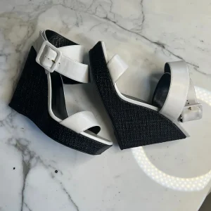 Sandales Saint Laurent Compensées blanches