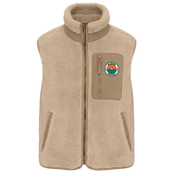 veste Sherpa sans manches écoresponsable