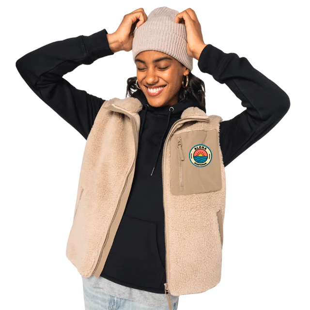 veste Sherpa sans manches écoresponsable – Image 4