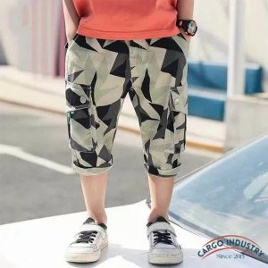 Short Cargo Enfant Motifs Symétriques