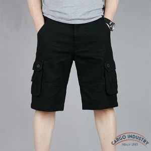 Short Cargo Homme Noir Casual