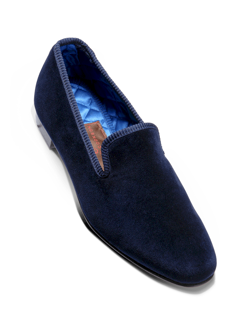 Velours uni bleu nuit – Image 3