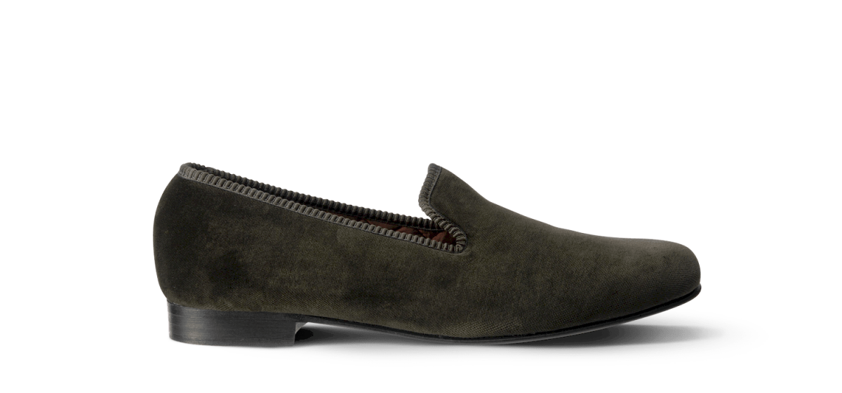 Velours uni olive – Image 4