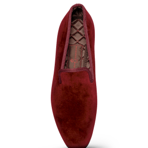 Velours uni bordeaux