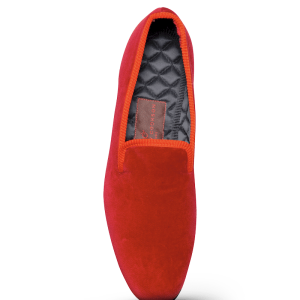 Velours uni rouge