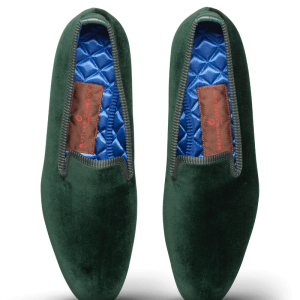 Velours uni vert anglais