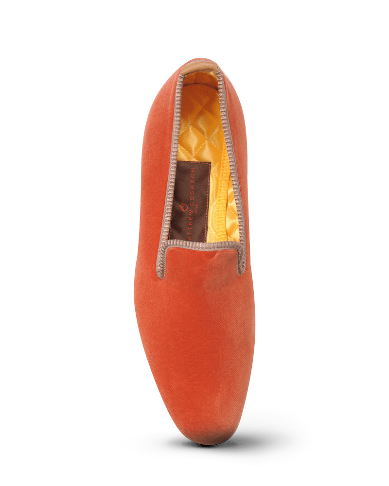 Velours uni pamplemousse – Image 2