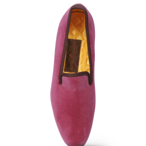 Velours uni vieux rose