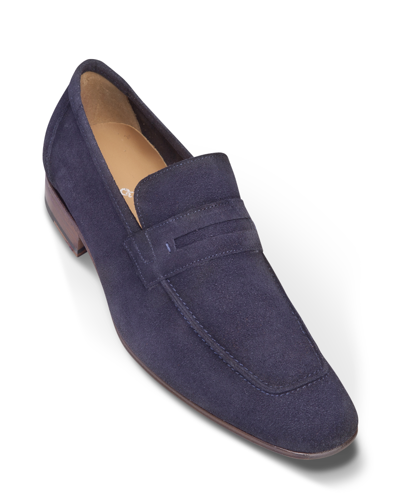 Devon veau velours bleu marine – Image 3